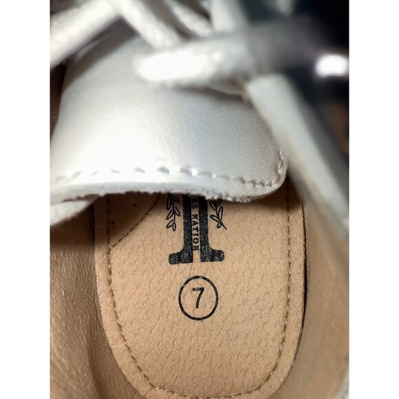 New Tiny Toes Nation Retro Mint Green White Saddle Shoes Fit Like a Sz.6C - Picture 6 of 7